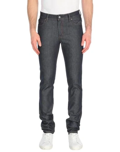 Shop Acne Studios Man Jeans Blue Size 29w-32l Cotton, Elastane