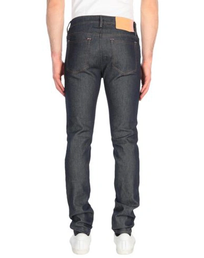 Shop Acne Studios Man Jeans Blue Size 29w-32l Cotton, Elastane