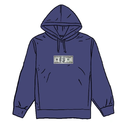 Pre-owned Supreme Franklin Hooded Sweatshirt Washed Navy | ModeSens