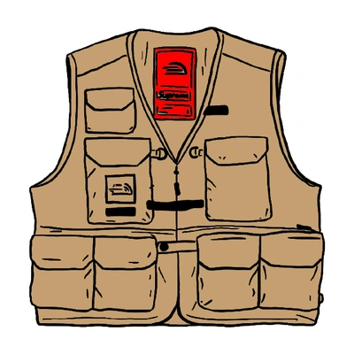 M supreme the north face cargo vest gold