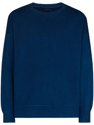 Shop Visvim Jumbo Crewneck Sweatshirt In Blue