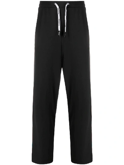 Shop Duoltd Stripe Detail Long Jogging Pants In Black