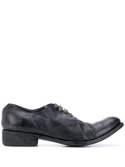 Shop A Diciannoveventitre 033n Creased Derby Shoes In Blue