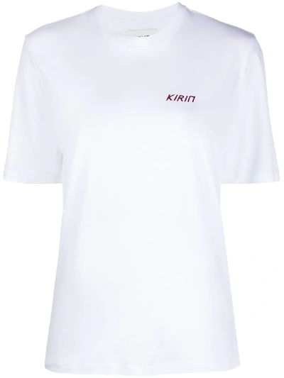 Shop Kirin Short Sleeve Logo T-shirt In White