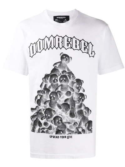 Shop Domrebel Pile Box Bear Print T-shirt In White