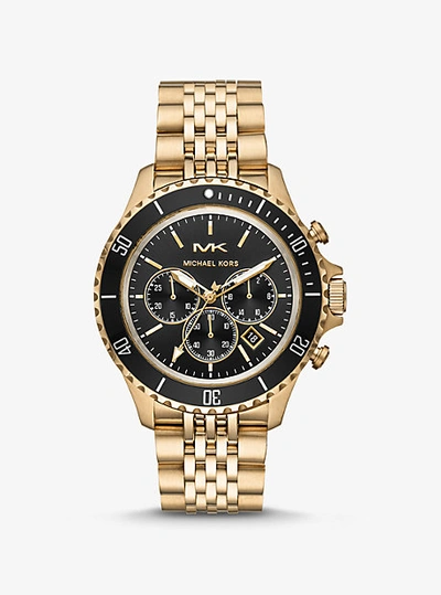 Shop Michael Kors Bayville Gold-tone Watch