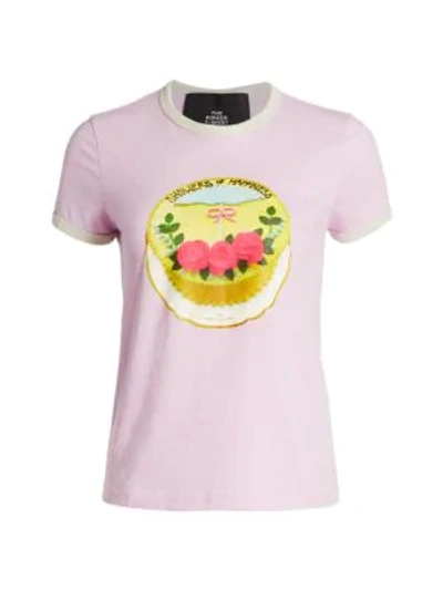 Shop Marc Jacobs The Ringer Graphic T-shirt In Pink