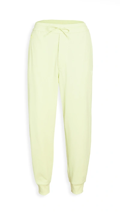 Shop Y-3 Logo Cuffed Track Pants In Yellow Tint