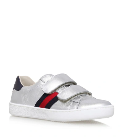 Shop Gucci Kids New Ace Vl Sneakers In Metallic