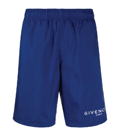 Shop Givenchy Logo Swim Shorts