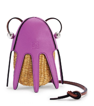 Shop Loewe X Paula's Ibiza Mini Octopus Cross-body Bag In Purple