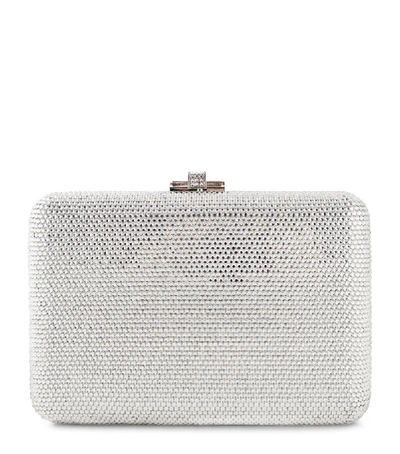 Shop Judith Leiber Crystal-embellished Slim Slide Clutch Bag