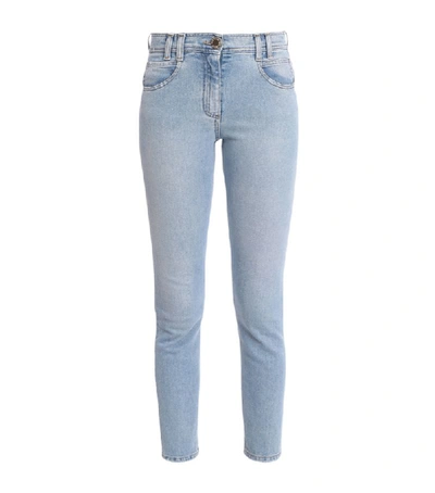 Shop Balmain High-waist Slim Jeans