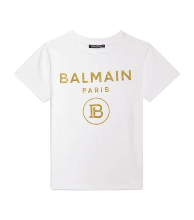 Shop Balmain Kids Logo T-shirt