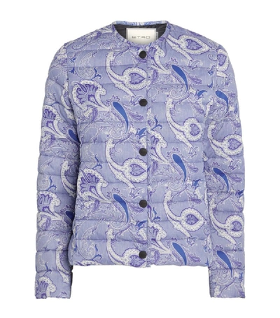 Shop Etro Baroque Print Quilted Jacket