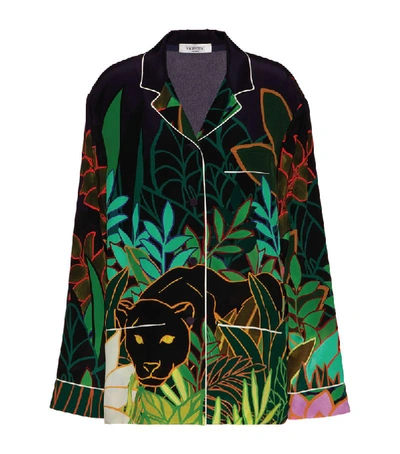 Shop Valentino Silk Jungle Print Shirt