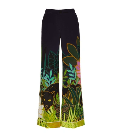 Shop Valentino Silk Pyjama Trousers