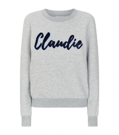 Shop Claudie Pierlot Textured Logo Sweatshirt