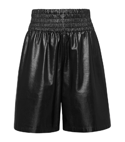 Shop Bottega Veneta Leather Shorts
