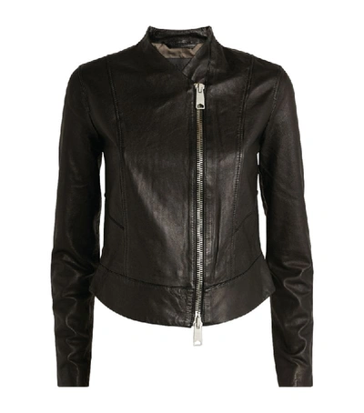 Shop Allsaints Jae Leather Blazer