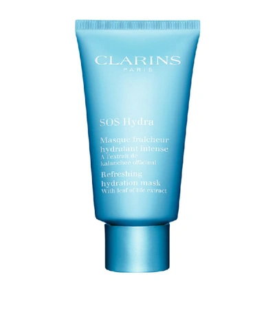 Shop Clarins Sos Hydra Refreshing Face Mask (75ml) In Blue