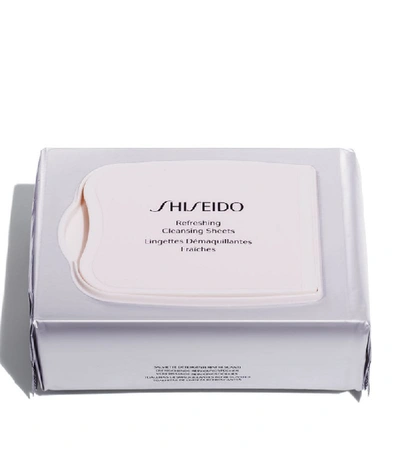 Shop Shiseido Shis Refreshing Cleansing Sheets 18 In White