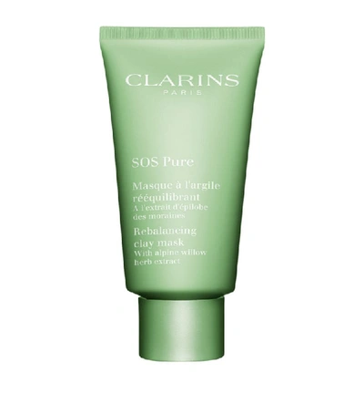 Shop Clarins Sos Pure Face Mask (75ml) In Green
