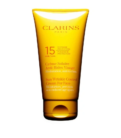 Shop Clarins Sun Wrinkle Control Cream For Face Spf 15 In White
