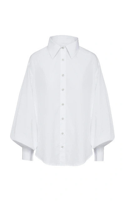 Shop Anna Quan Castiglia Cotton Shirt In White
