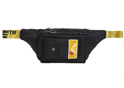 Pre-owned Off-white  Padded Belt Bag Mountain Logo Black