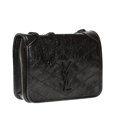 Shop Saint Laurent Black Niki Chain Wallet Bag