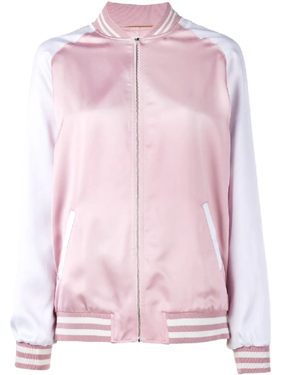 Shop Saint Laurent Over-sized Classic Teddy Jacket In Pink