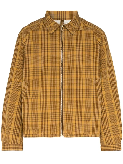 Shop Visvim Peyton Check Print Jacket In Brown