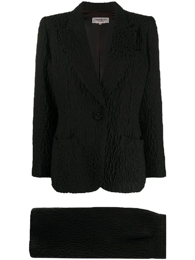 Pre-owned Saint Laurent 1980s  Skirt Suit In Black