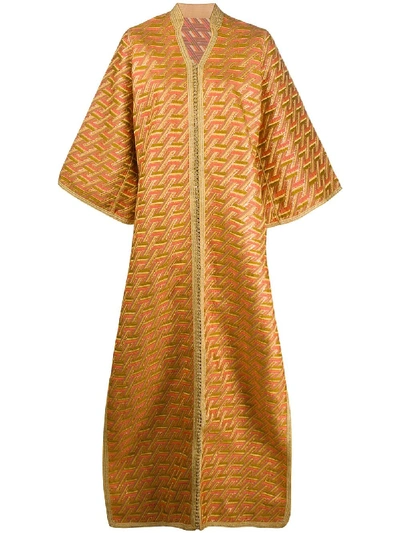 Pre-owned A.n.g.e.l.o. Vintage Cult 1970  Kimono-style Tunic In Orange