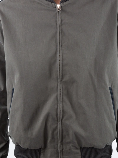 Shop Stellamccartney Two-tone Zipped Bomber Jacket Grey
