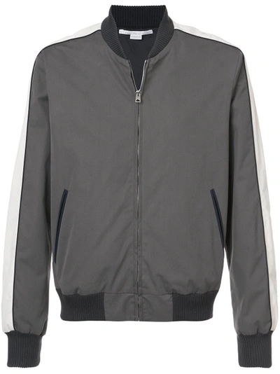 Shop Stellamccartney Two-tone Zipped Bomber Jacket Grey