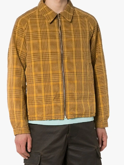 Shop Visvim Peyton Check Print Jacket In Brown