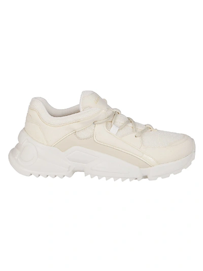 Shop Ferragamo White Canvas Skylar Sneakers