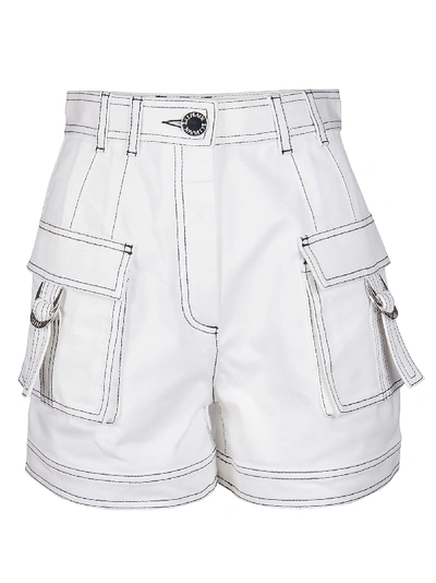 Shop Balmain White Cotton Shorts