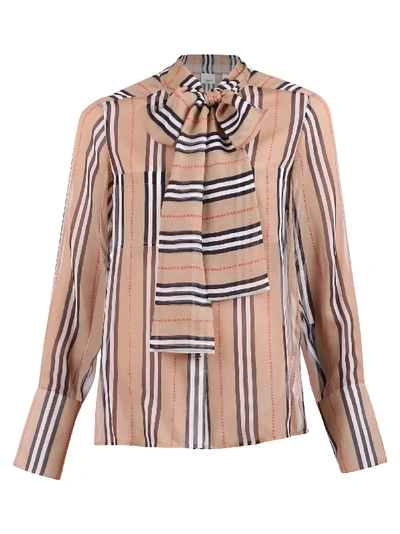 Shop Burberry Printed Shirt In Beige