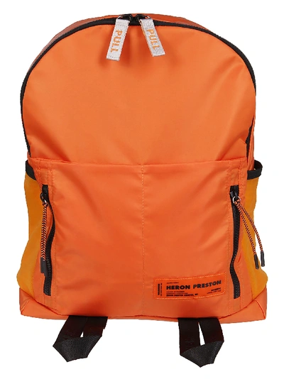 Shop Heron Preston Orange And Black Backpack