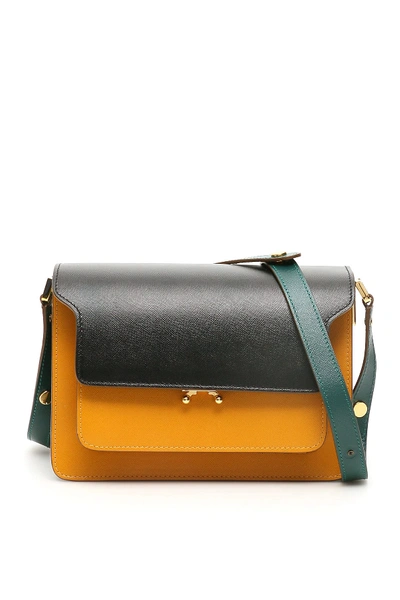 Shop Marni Multicolor Trunk Bag In Black Pumpkin S Green (yellow)