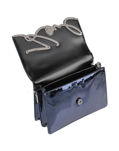 Shop Karl Lagerfeld Cross-body Bags In Dark Blue