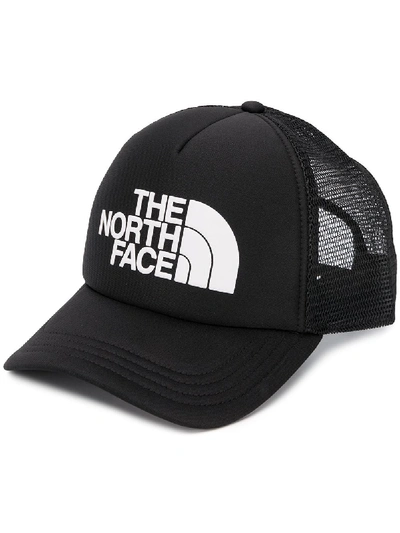 The North Face Logo Trucker Cap In Black | ModeSens