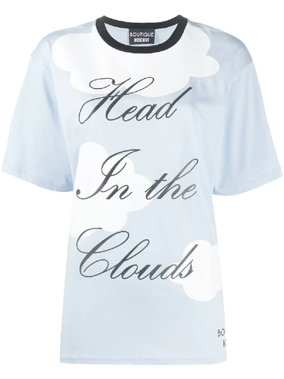 Shop Boutique Moschino Head In The Clouds T-shirt In Blue