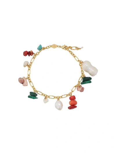 Shop Anni Lu Carine Multi-stone Bracelet In Gold