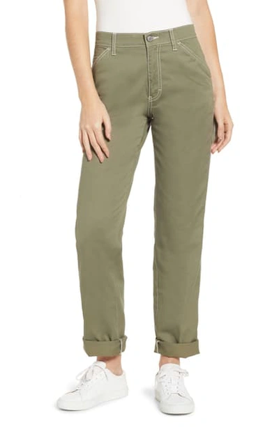 Shop Dickies Relaxed Fit Carpenter Pants In Olive