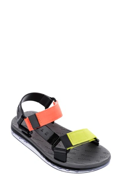 Shop Melissa Papete Rider Sandal In Charcoal
