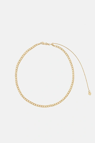 Shop Anine Bing Mini Curb Necklace In Gold In 14k Gold